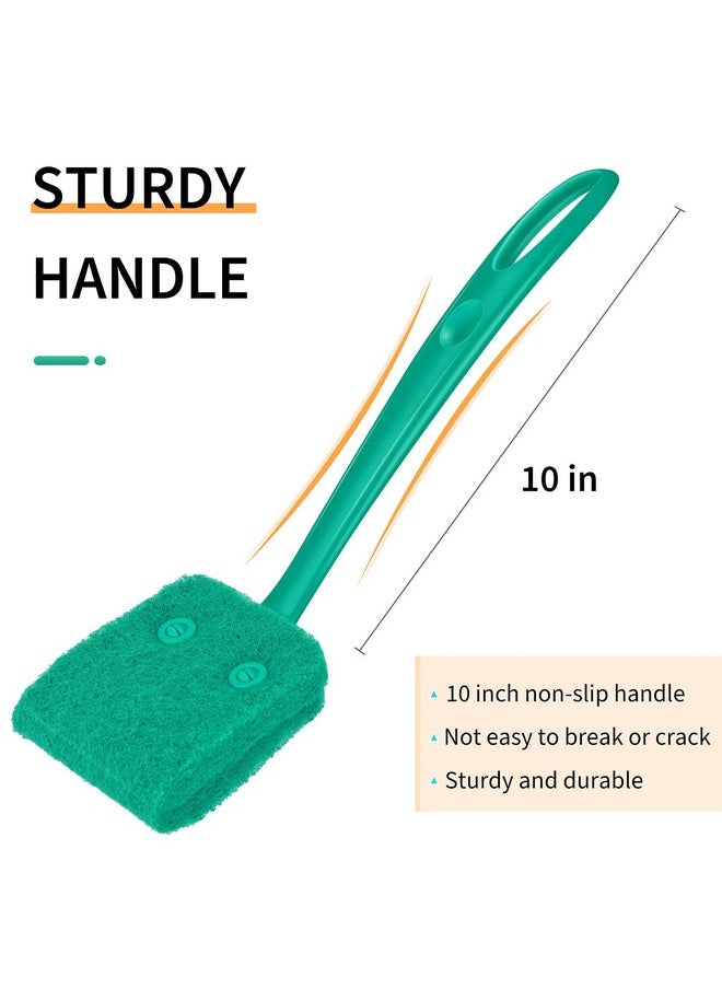 Pawfly Pawfly Fish Tank Cleaning Tools Aquarium Algae Scraper Sponge Brush Cleaning Scrubber with 10 inch Non-Slip Handle for Glass Fish Tanks  - Image 5