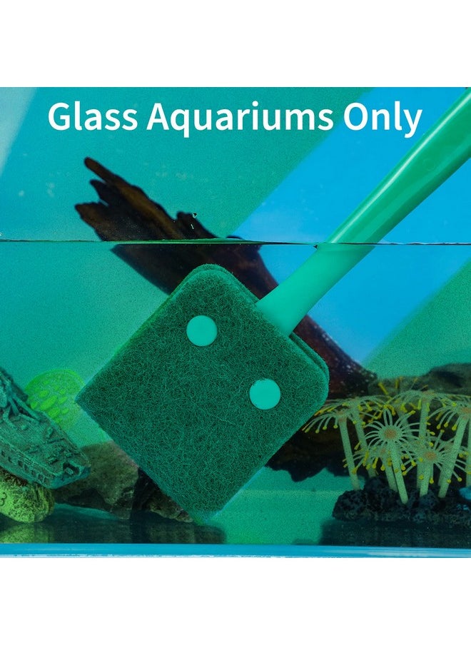 Pawfly Pawfly Fish Tank Cleaning Tools Aquarium Algae Scraper Sponge Brush Cleaning Scrubber with 10 inch Non-Slip Handle for Glass Fish Tanks  - Image 2