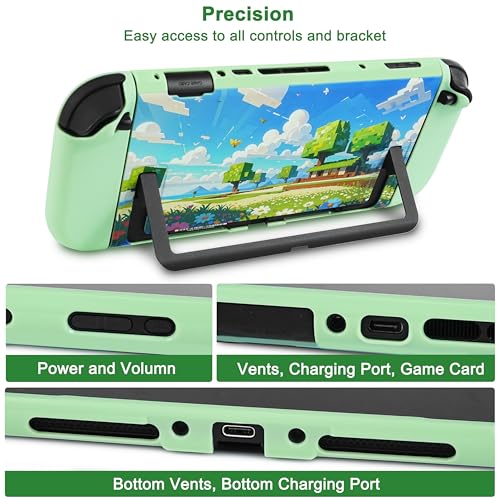 TIKOdirect Protective Case for Switch 2, Hard PC Shell and Soft TPU Joy-Con Grip, Slim Dockable Cover Case with Cute Pattern, Anti-Scratch and Shock-Absorption Design Cover Skin for Switch 2, Flower - Image 3