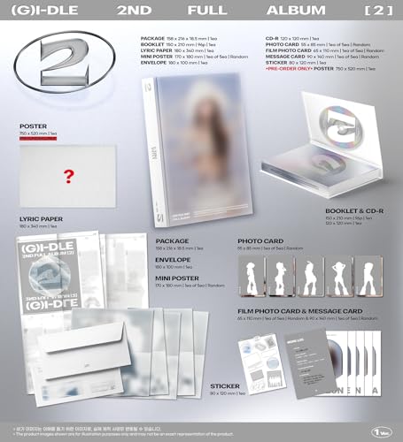 dreamus G IDLE 2 TWO 2nd Album ContentsPhotocardTracking Sealed GIDLE GIDLE Standard Version1 - Image 3