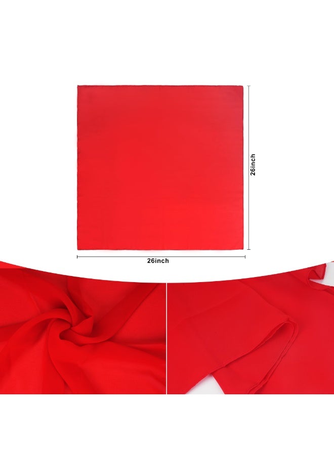 Chiffon Scarf Ribbon Neck Scarf Square Handkerchief 26"x26" - Image 5