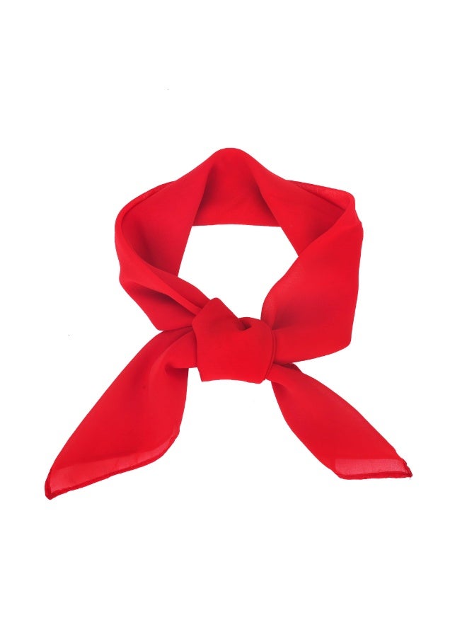 Chiffon Scarf Ribbon Neck Scarf Square Handkerchief 26"x26" - Image 2