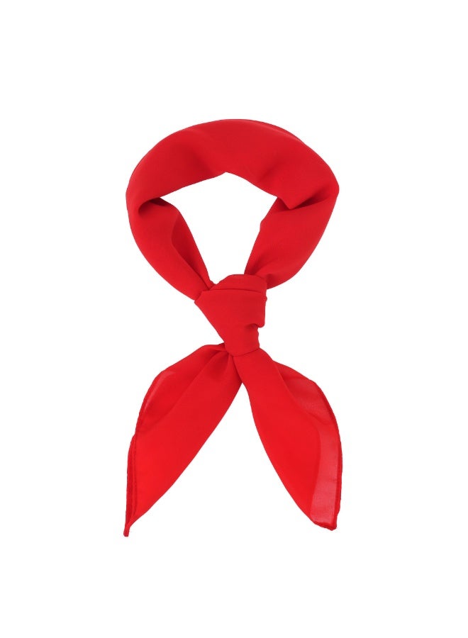 Chiffon Scarf Ribbon Neck Scarf Square Handkerchief 26"x26" - Image 1