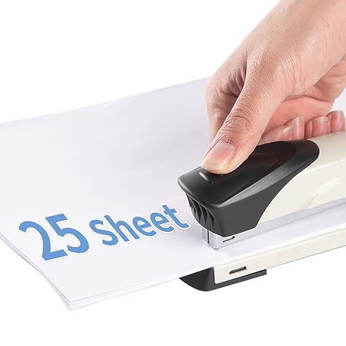 craftinova Long Reach Stapler,with 2000 Staples & Stapler Remover Full Strip，20-25 Sheet Capacity,with Built-in Ruler and Adjustable Locking Paper Guide, Gray - Image 4