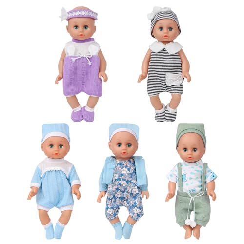 ARTST Baby Doll Clothes12 inch Doll Clothing for Baby Alive 5 Set Knitted Outfit Accessories for 1012 inch Girls Boys - Image 5