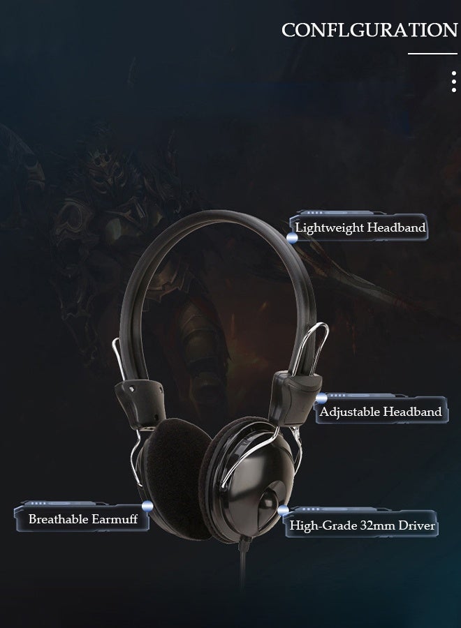 DUNISO Kids Wired On-Ear Headphones , 6.5mm Plug  Stereo Sound, Durable  Headset with Lightweight  Adjustable Headband  for Online Classes, Computer, Piano, Musical Instruments Black - Image 5