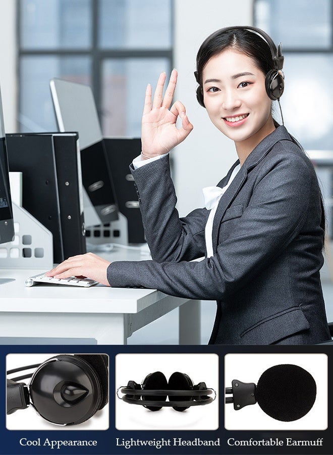 DUNISO Kids Wired On-Ear Headphones , 6.5mm Plug  Stereo Sound, Durable  Headset with Lightweight  Adjustable Headband  for Online Classes, Computer, Piano, Musical Instruments Black - Image 3