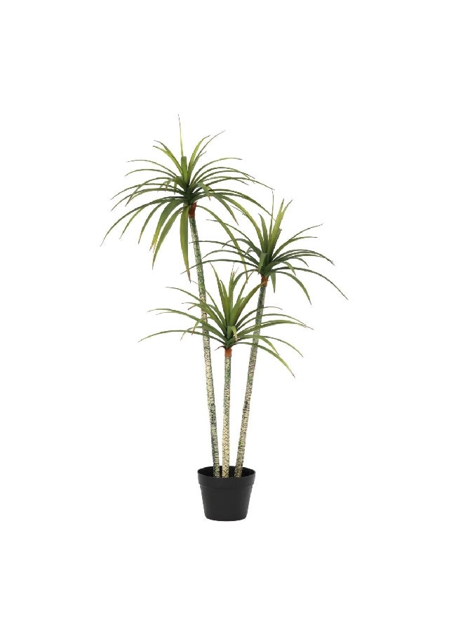serene Beautiful Life-Like Artificial Dracaena Tree Green 135 x 38 x 20 cm 90390 