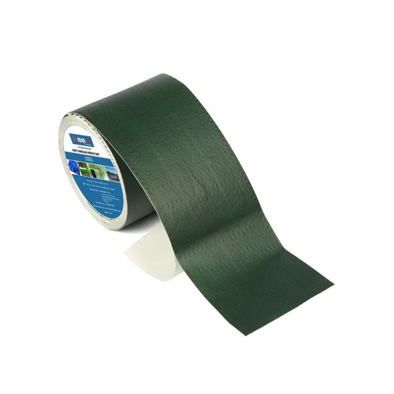KEDER MAX Waterproof Repair Tape 10m Tarpaulin Tape Strong Waterproof Tapes SelfAdhesive UVResistant for Quick Fixes Leakage Repair Tapes for Holes Tears Tarp Patch 95cm x 10m Green - Image 1