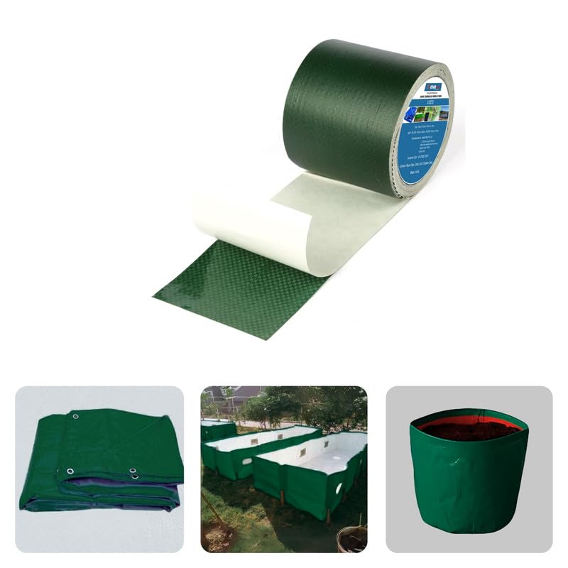 KEDER MAX Waterproof Repair Tape 10m Tarpaulin Tape Strong Waterproof Tapes SelfAdhesive UVResistant for Quick Fixes Leakage Repair Tapes for Holes Tears Tarp Patch 95cm x 10m Green - Image 2
