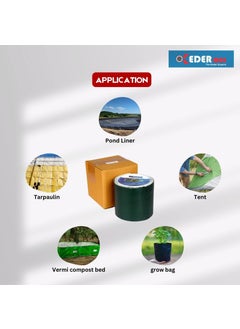 KEDER MAX KEDER MAX Waterproof Repair Tape 10m Tarpaulin Tape Strong Waterproof Tapes SelfAdhesive UVResistant for Quick Fixes Leakage Repair Tapes for Holes Tears Tarp Patch 95cm x 10m Green  - Image 4