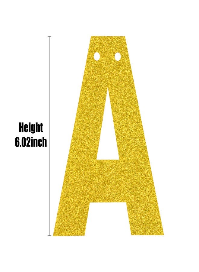 Teqooza Happy Holidays Banner, Gold Gliter Paper Sign for Christmas Banner Decorations Holiday New Year Thanksgiving Decorations - Image 2