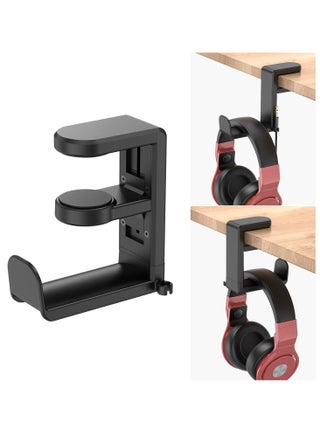 Rotating Headphone Stand - EURPMASK PC Gaming Headset Stand, Adjustable Clamp-on Headphone Holder, Headphone Hanger Hook Under Desk with 360 Degree Swivel&Cable Clip Organizer - Black - pzsku/Z7C54B57DE4266A7641D5Z/45/1745823821/d865a164-5000-4c20-aa60-b2a9a208156e
