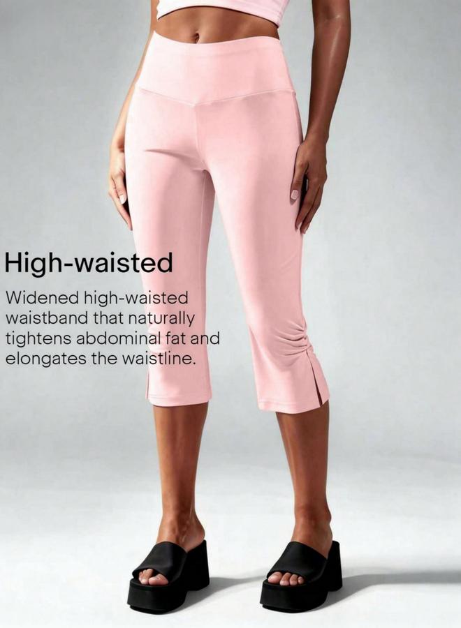 Take Two Pink High-Waisted Micro-Compression Capris - Image 3