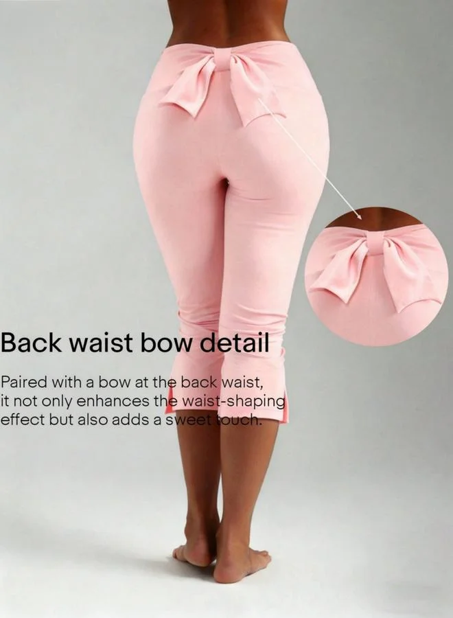 Take Two Pink High-Waisted Micro-Compression Capris