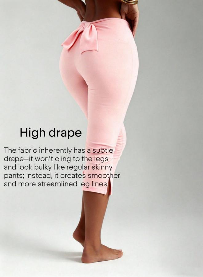 Take Two Pink High-Waisted Micro-Compression Capris - Image 4