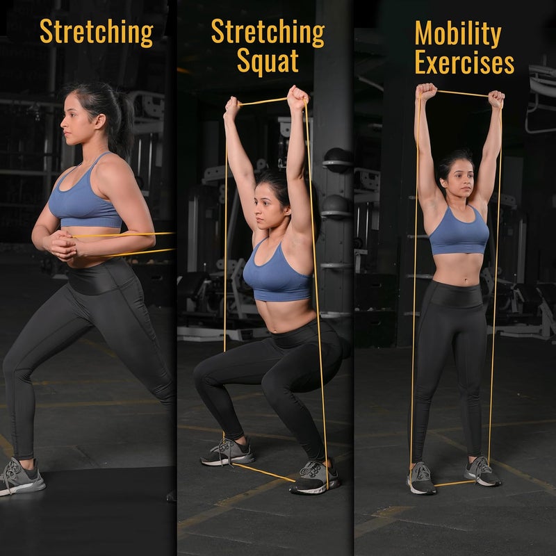SLOVIC Resistance Band for Workout [Upto 5 KG] | Latex Free Resistance Band Set for Excercise & Stretching | Gym Equipment for Home Workout | Ideal for | Ideal for Men & Women - Image 4