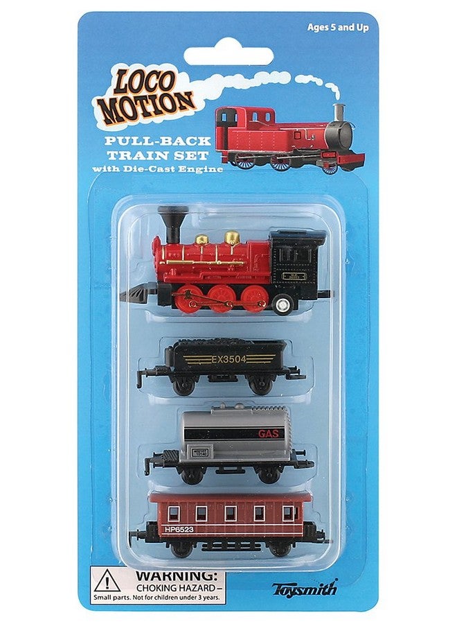 Toysmith مجموعة قطار تويسميث الصغيرة القابلة للسحب، أنماط متنوعة، للأولاد والبنات 5+ - Image 1
