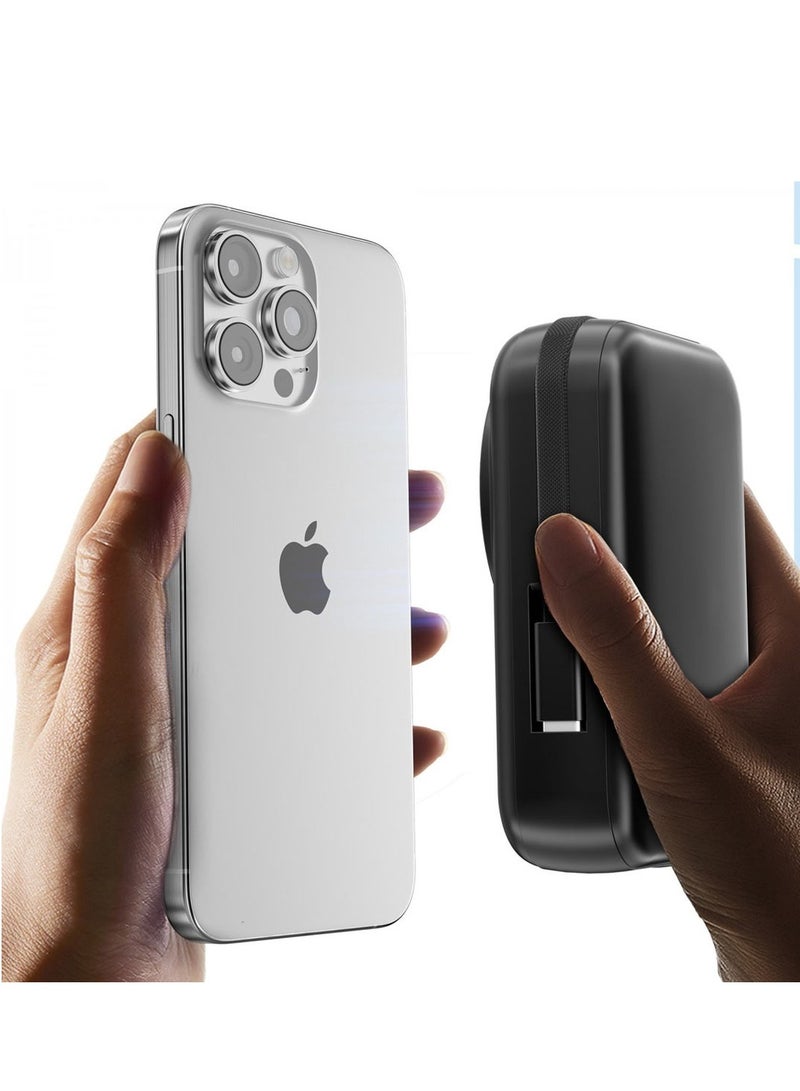 GREEN LION Monaco Magsafe 20000mAh Power Bank / Integrated Type-C Cable /Wireless Charger PowerBank 20000 mAh- Black - Image 4