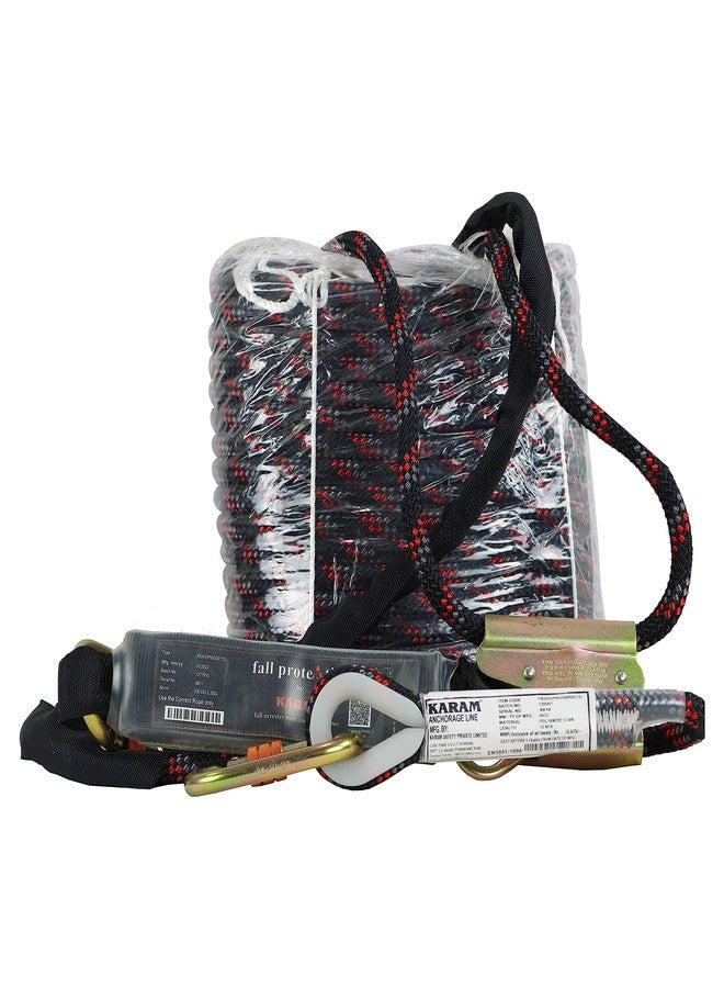 كرم | PN 2003(PN910K)-دليل مانع السقوط بحبل مع 10 أمتار | حبل تثبيت مرفق. - Image 2