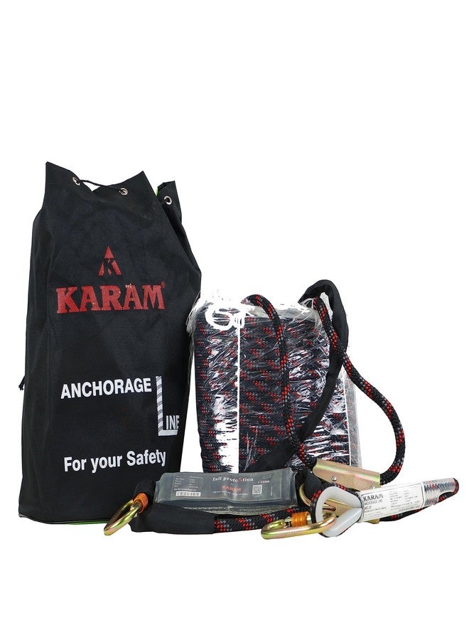 كرم | PN 2003(PN910K)-دليل مانع السقوط بحبل مع 10 أمتار | حبل تثبيت مرفق. - Image 3