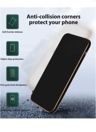 for Samsung Galaxy A07 Case, Plating Soft Back Cover, Raised Full Camera Protection, Slim Thin TPU Mobile Phone Case for Samsung Galaxy A07, Black - view 2