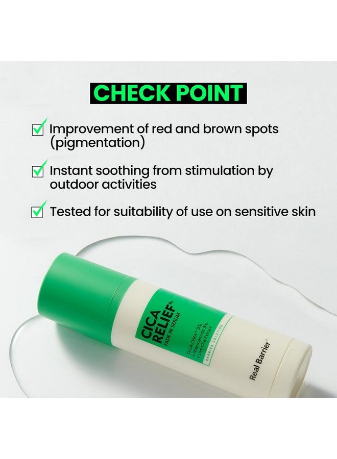 Real Barrier Cica Relief Rx Fade In Serum 50Ml 1.69 Fl. Oz. Calming & Skin Recovery Face Serum Instant Relief From Skin Irritation Moisturizing & Soothing Serum For Sensitive Skin Korean Skincare - Image 3