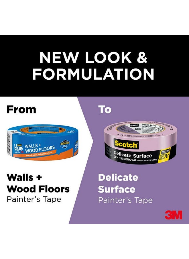 Scotch  Delicate Surfaces Painters Tape, 0.94 In X 60 Yd, Damage-Free Painting Prep, Protect Delicate Surfaces, Uv & Sunlight Resistant, Solvent-Free Adhesive, Indoor Masking Tape, 1 Roll (2080El-24E)  - Image 5