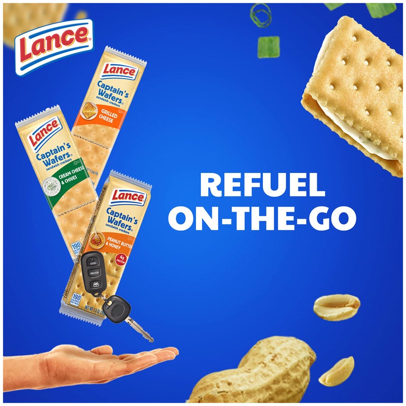 Lance Sandwich Crackers, Captain's Wafers, Variety Pack, 10 Individual Packs, 6 Sandwiches Each - Image 5