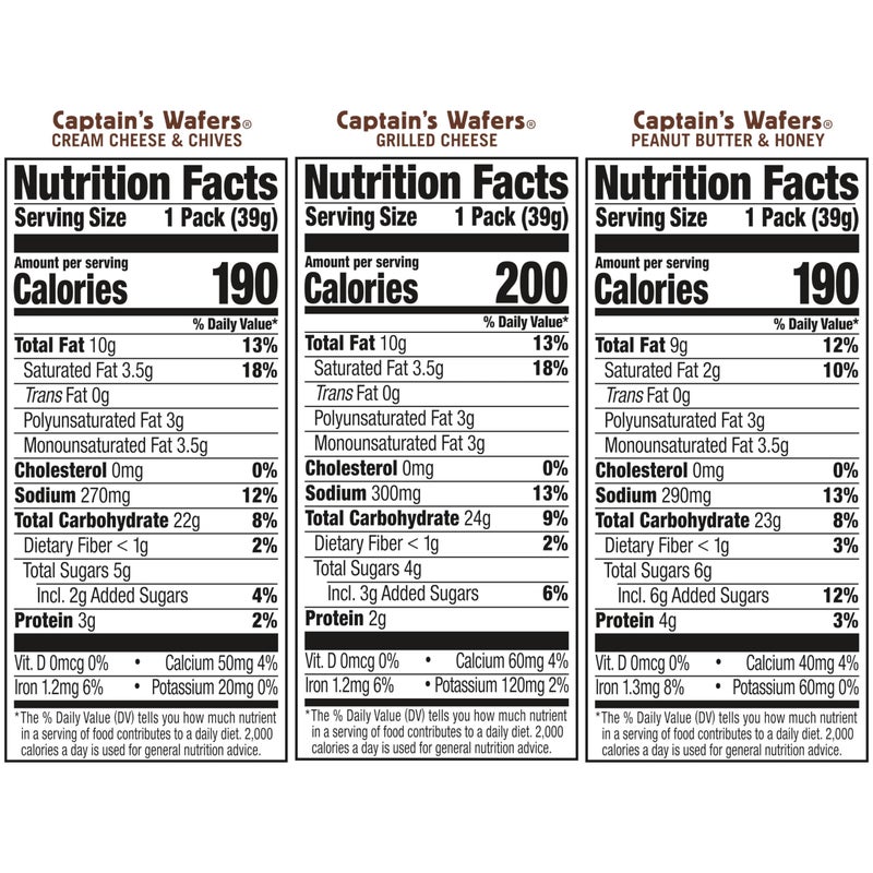 Lance Sandwich Crackers, Captain's Wafers, Variety Pack, 10 Individual Packs, 6 Sandwiches Each - Image 3