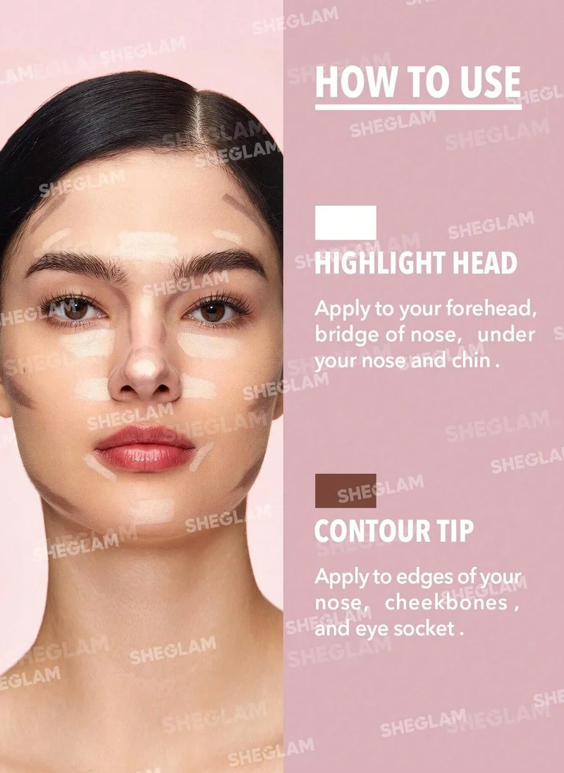 شيجلام Fine Line 2-In-1 Nose Contour & Highlight Pen-Umber