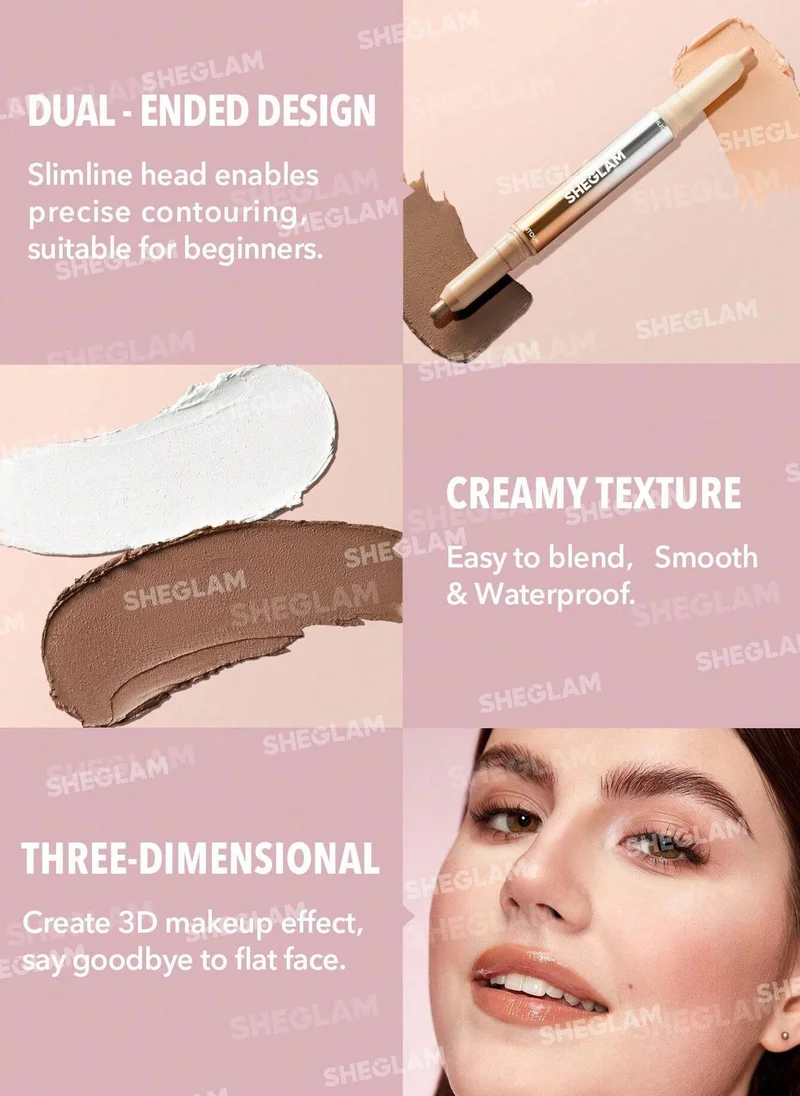 شيجلام Fine Line 2-In-1 Nose Contour & Highlight Pen-Umber