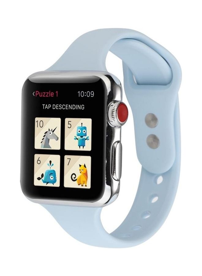 NIBEMINENT Replacement Watchband for Apple Watch Series 7/6/5/4/3/2/1/SE 38/40/41mm Sky Blue - Image 3