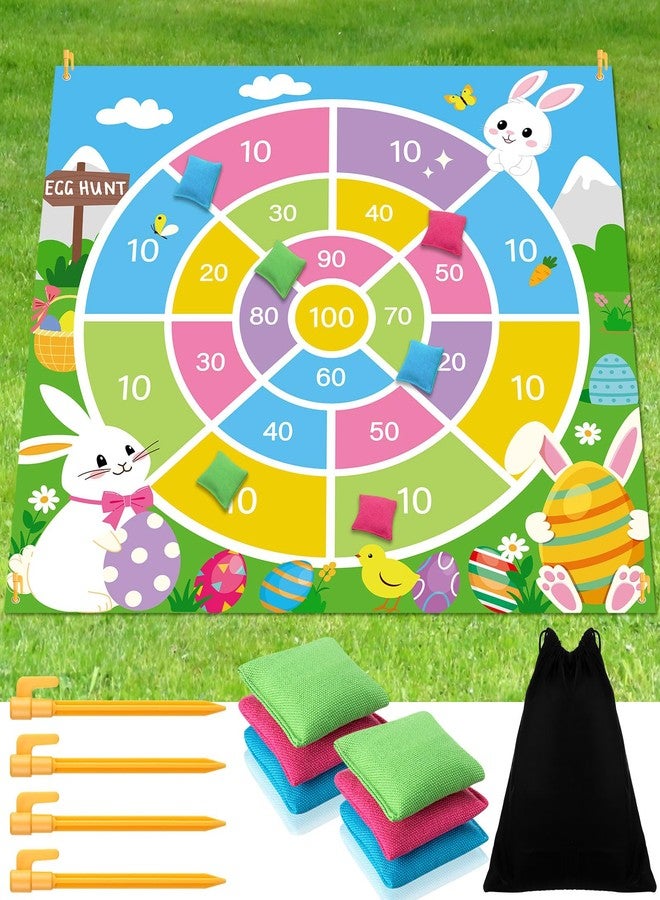 Arrowbash Giant Easter Bean Bag Toss Game 4.9ft Large Festival Outdoor Lawn Yard Camping Field Day Games for Family Backyard Halloween Fall Thanksgiving Valentine Easter Carnival Party Gift - Image 1