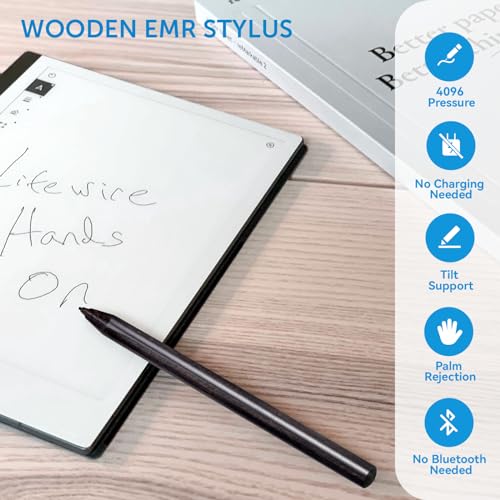 Fondpen Wooden EMR Stylus for Remarkable 2 Pen,Replacement Pen for Remarkable 2 Tablet, Digital Pens with 4096 Pressure Level, Palm Rejection Compatible with Remarkable Devices & Replacement 2 Tips - Image 2