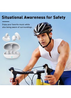 KASTWAVE Open Ear Bluetooth 5.3 Headphones - Wireless Earbuds with Mic, LED Display, Immersive Stereo Sound, Clear Calls, 55-Hour Playback, Lightweight Ear-Hook Headphones for Running and Gym  - Image 4