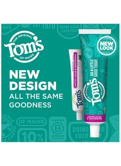Tom's of Maine Tom's of Maine Antiplaque & Whitening Fluoride-Free Peppermint Toothpaste, 5.5 oz  - Image 2