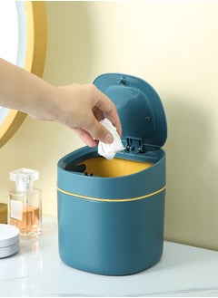 Beautiful Mini Desktop Trash Can, Household Desk Wastebasket With Lid For Storage Of Sundries And Cleaning Tube  - Image 2