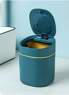 Beautiful Mini Desktop Trash Can, Household Desk Wastebasket With Lid For Storage Of Sundries And Cleaning Tube  - Image 4