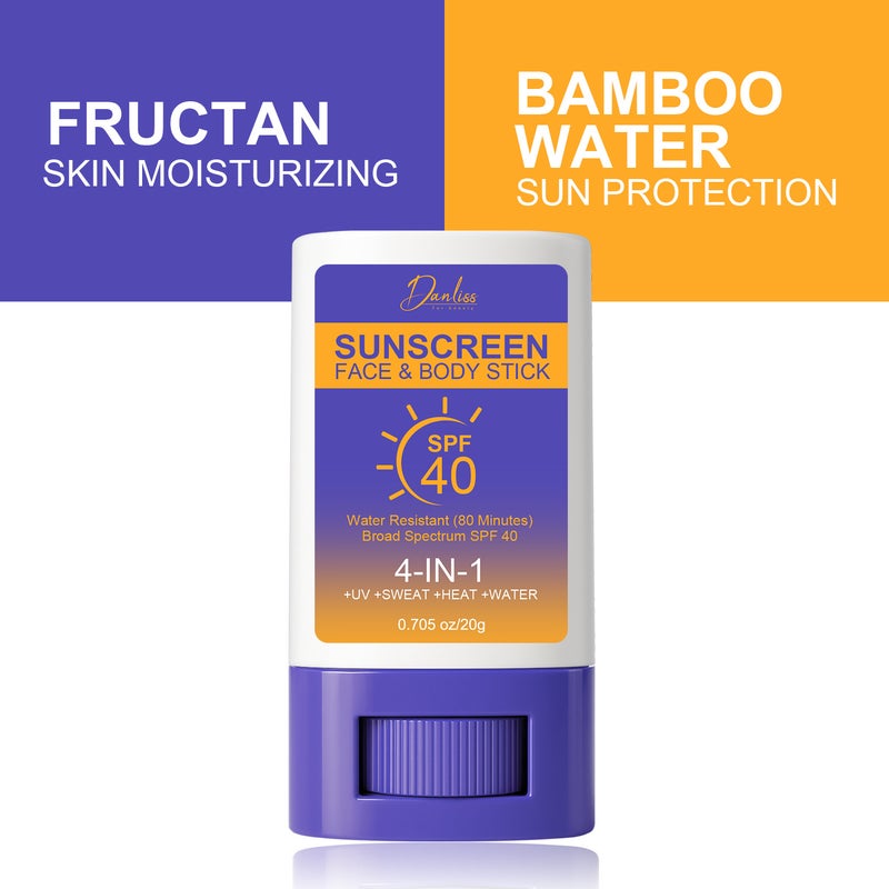 Danliss Sunscreen Face & Body Stick SPF 40, Waterproof, Sweat Resistant, 4-in-1    Protection - Image 2