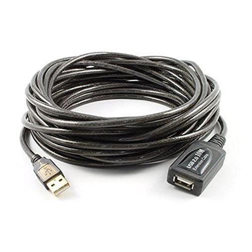 TECHTOO USB Extension Cable, 32 Feet (10 Meter) USB 2.0 Active Cable Repeater with Built-in Signal Booster Chips - Image 1