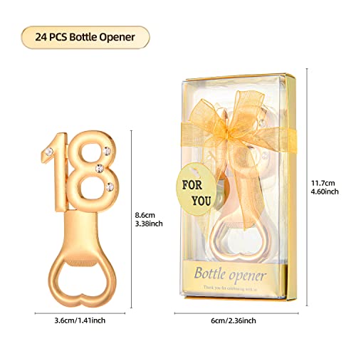 Winocbxt 24 Pieces/Packs 18 Bottle Openers for 18th Birthday Party Favors Wedding Anniversary Gidts Decorations or Souvenirs for Guests with Gift Boxes Party Giveaways for Adults (18) - Image 2