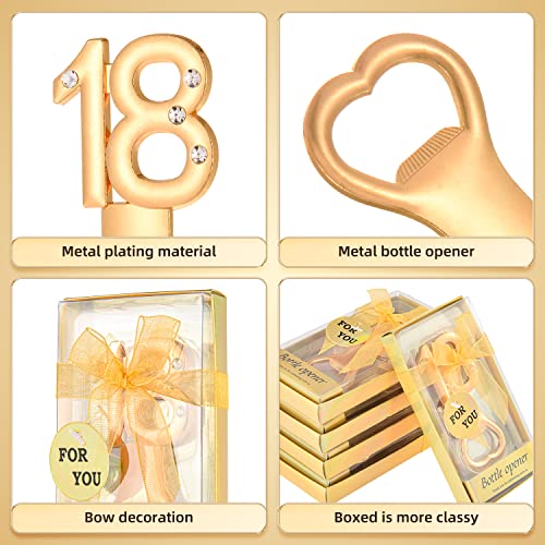 Winocbxt 24 Pieces/Packs 18 Bottle Openers for 18th Birthday Party Favors Wedding Anniversary Gidts Decorations or Souvenirs for Guests with Gift Boxes Party Giveaways for Adults (18) - Image 3
