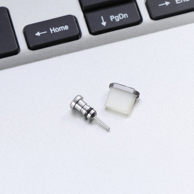 4 pcs / Set 3.5mm Earphone Jack Plug And USB Type Plug for / 5S/ / P9/ / / / / (Grey) - Image 3
