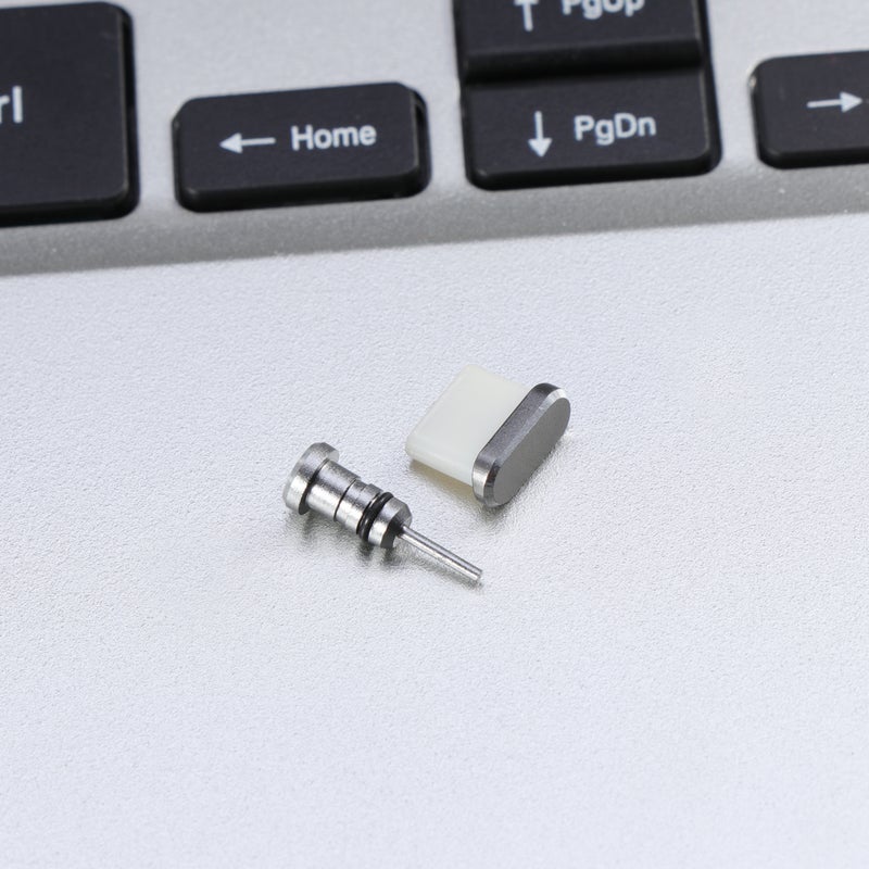 4 pcs / Set 3.5mm Earphone Jack Plug And USB Type Plug for / 5S/ / P9/ / / / / (Grey) - Image 5