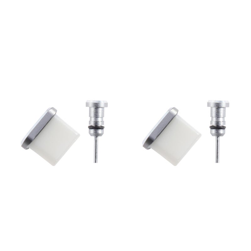 4 pcs / Set 3.5mm Earphone Jack Plug And USB Type Plug for / 5S/ / P9/ / / / / (Grey) - Image 1