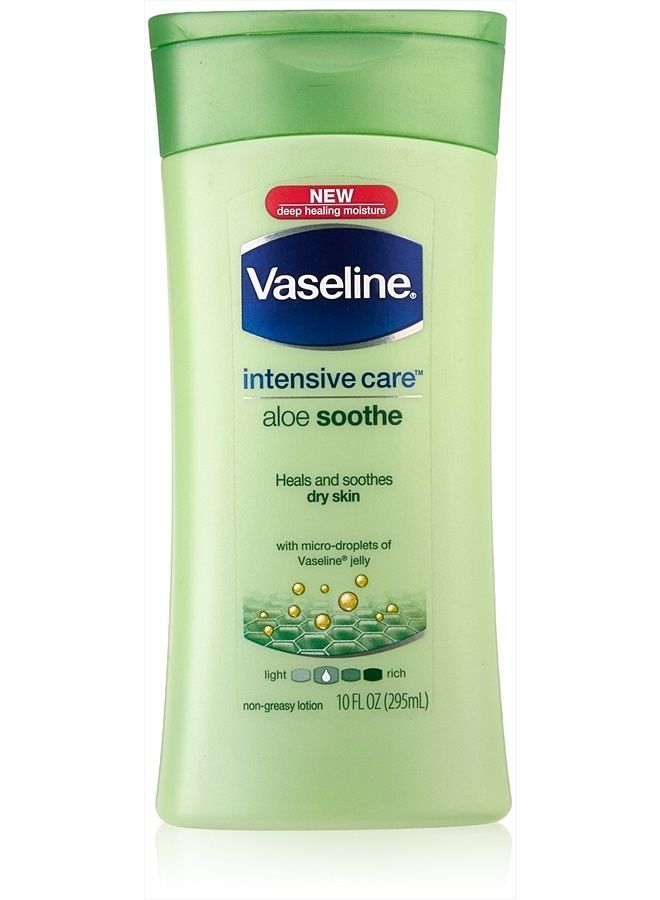 Vaseline Intensive Care Lotion 10 Ounce Aloe Soothe (Dry Skin), 10 Fl Oz (Pack of 3)  - Image 1