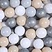 Realhaha Ball Pit Balls 100 Play Balls Plastic Balls for Baby Girls Toddlers Kids Play Tent Pool Playhouse Playpen Party DecorationGray Gold White Beige - Image 3