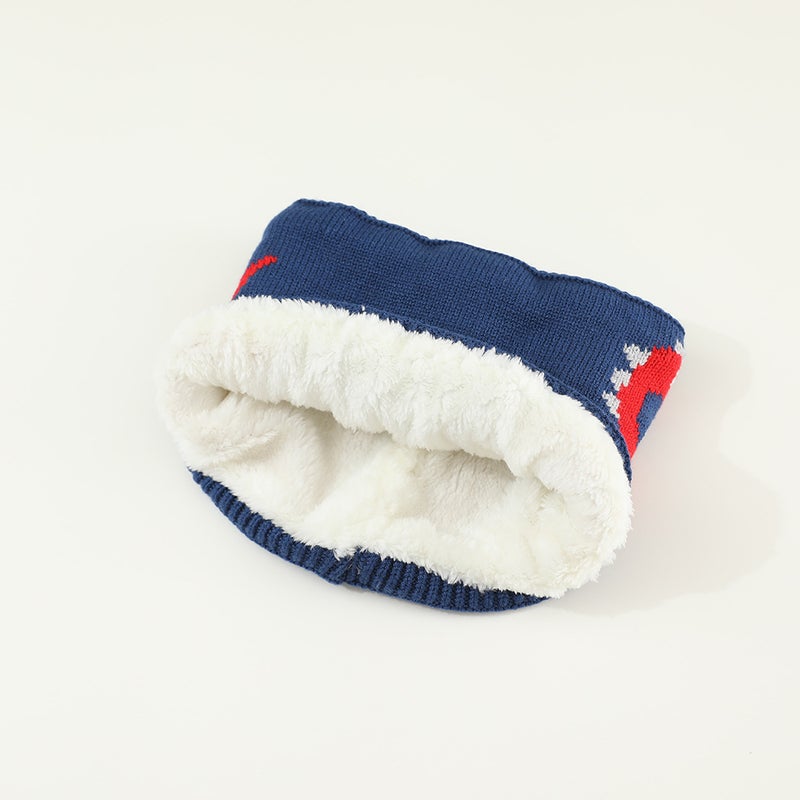 Children'S Hat Neck Set Suit Winter Baby'S Hat Ear Protection Hat Boys And Girls Dinosaur Wool Hat - Image 5