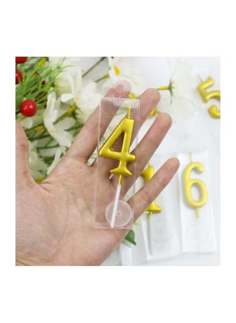 10Pcs Gold Number Candles 0 1 2 3 4 5 6 7 8 9 Birthday Candles for Cake Decorations Party Wedding Anniversary Celebration Supplies Men Women - Image 5